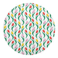 Polygon Tulip Pattern Print Round Blanket