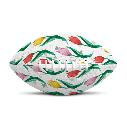 Polygon Tulip Pattern Print Rugby Ball