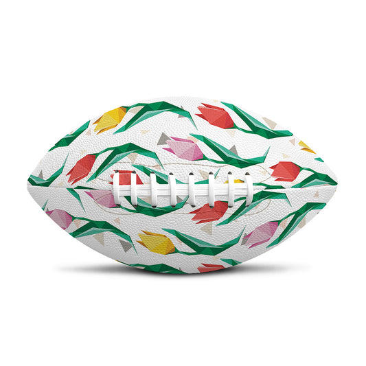 Polygon Tulip Pattern Print Rugby Ball