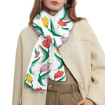 Polygon Tulip Pattern Print Scarf