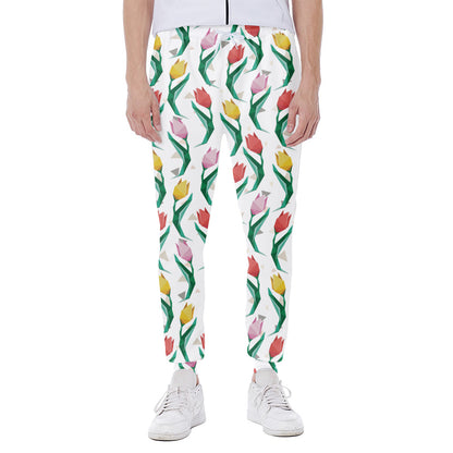 Polygon Tulip Pattern Print Scuba Joggers