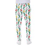 Polygon Tulip Pattern Print Scuba Joggers