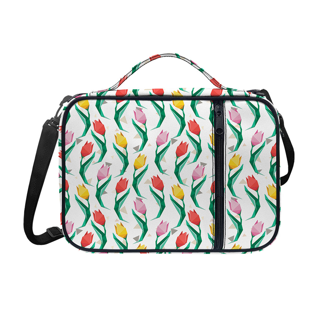 Polygon Tulip Pattern Print Shoulder Strap Bible Bag