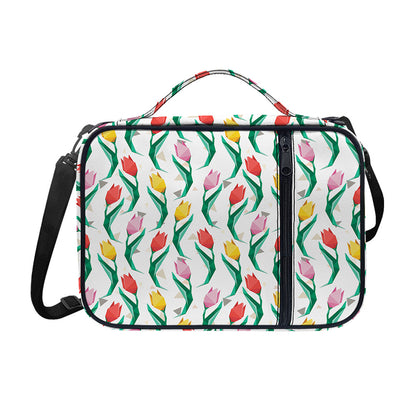 Polygon Tulip Pattern Print Shoulder Strap Bible Bag