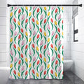 Polygon Tulip Pattern Print Shower Curtain