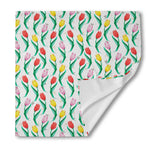 Polygon Tulip Pattern Print Silk Bandana