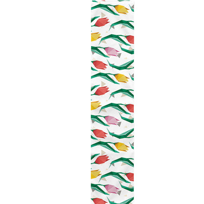 Polygon Tulip Pattern Print Table Runner
