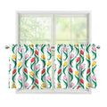 Polygon Tulip Pattern Print Tier Curtains