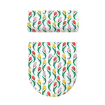 Polygon Tulip Pattern Print Toilet Lid And Tank Cover Set