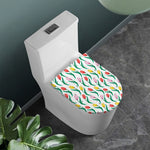 Polygon Tulip Pattern Print Toilet Lid Cover