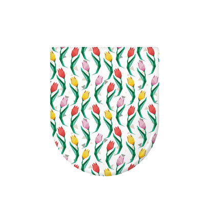 Polygon Tulip Pattern Print Toilet Lid Cover