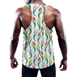 Polygon Tulip Pattern Print Training Tank Top
