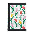 Polygon Tulip Pattern Print Trifold Wallet