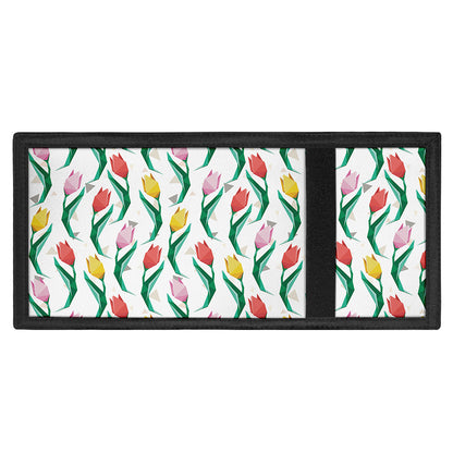 Polygon Tulip Pattern Print Trifold Wallet