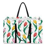 Polygon Tulip Pattern Print Utility Tote Bag