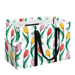 Polygon Tulip Pattern Print Utility Tote Bag