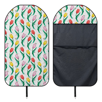 Polygon Tulip Pattern Print Waterproof Car Seat Cover