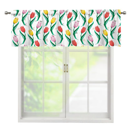 Polygon Tulip Pattern Print Window Valance