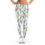 Polygon Tulip Pattern Print Women's Leggings