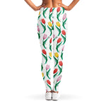 Polygon Tulip Pattern Print Women's Leggings