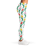 Polygon Tulip Pattern Print Women's Leggings