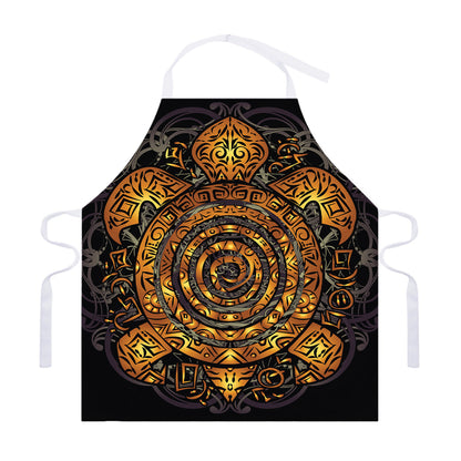 Polynesian Sea Turtle Print Adjustable Apron