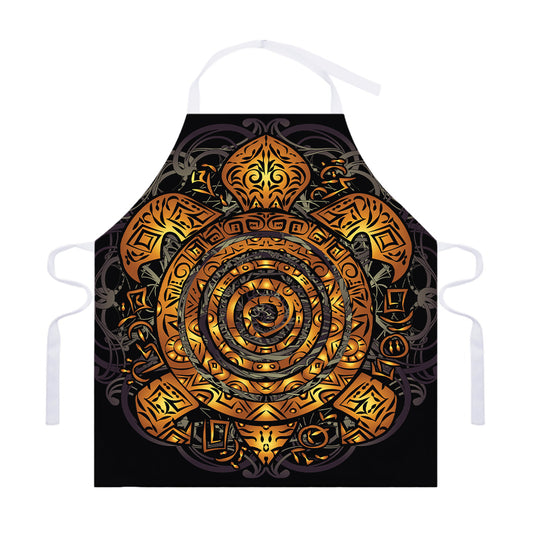 Polynesian Sea Turtle Print Adjustable Apron