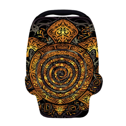 Polynesian Sea Turtle Print Baby Seat Cover