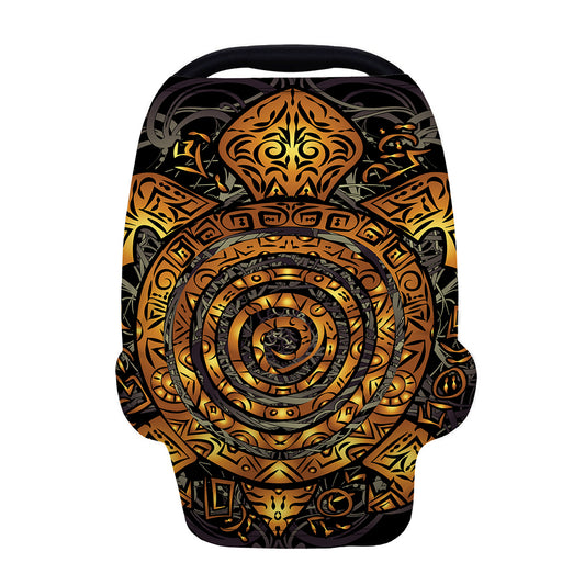 Polynesian Sea Turtle Print Baby Seat Cover
