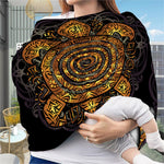 Polynesian Sea Turtle Print Baby Seat Cover