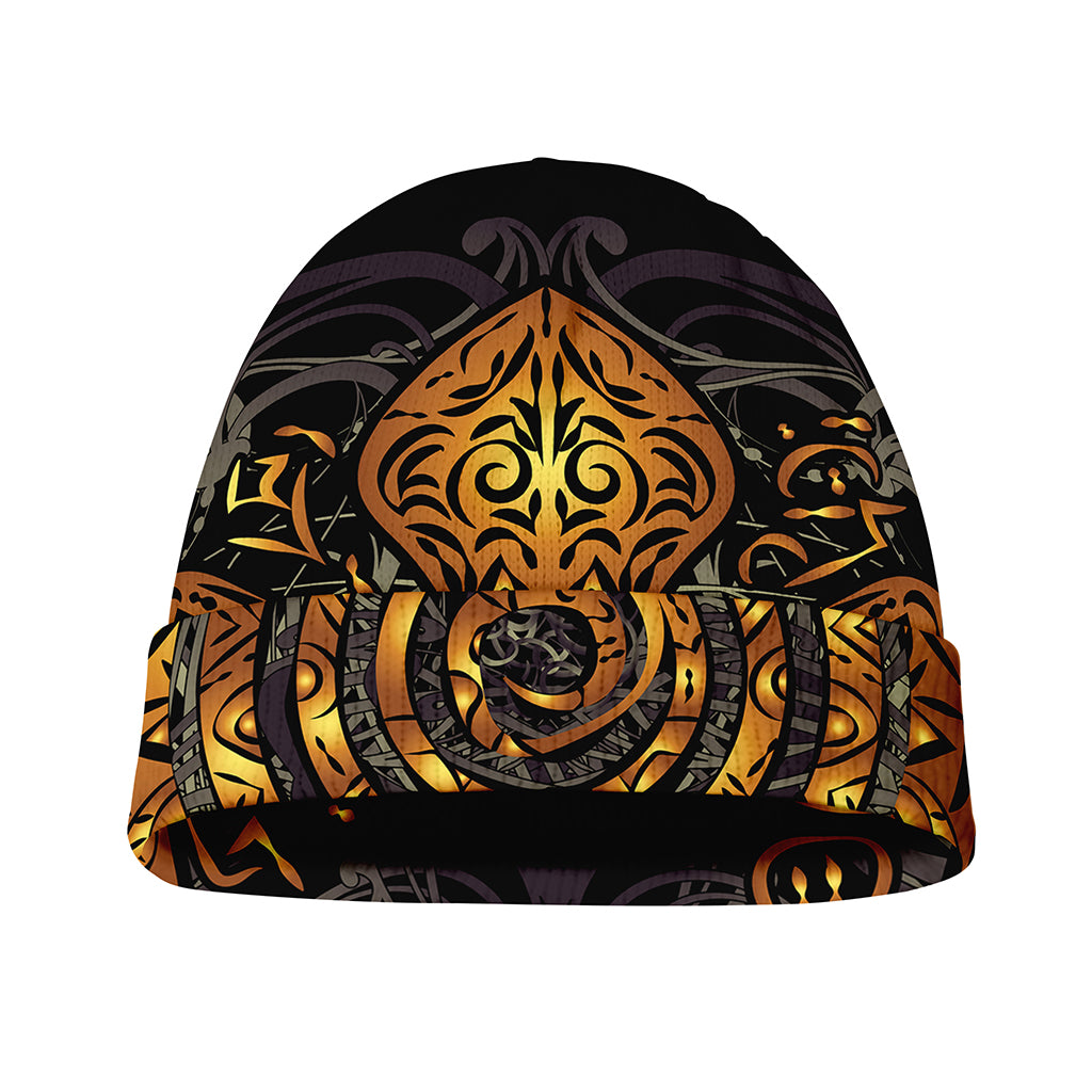 Polynesian Sea Turtle Print Beanie