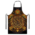 Polynesian Sea Turtle Print Bib Apron With Pocket