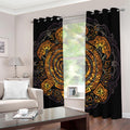 Polynesian Sea Turtle Print Dimout Grommet Curtains