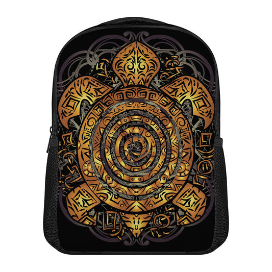 Polynesian Sea Turtle Print Casual Backpack