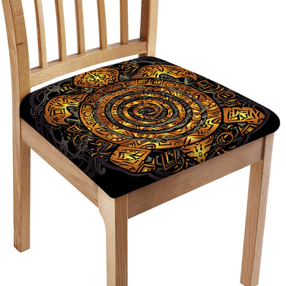 Polynesian Sea Turtle Print Chair Cushion Cover
