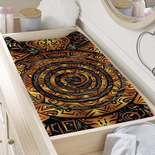 Polynesian Sea Turtle Print Changing Pad Cover