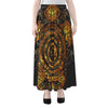 Polynesian Sea Turtle Print Chiffon Maxi Skirt