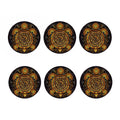 Polynesian Sea Turtle Print Coaster Set