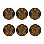 Polynesian Sea Turtle Print Coaster Set