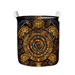 Polynesian Sea Turtle Print Collapsible Laundry Basket