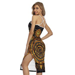 Polynesian Sea Turtle Print Cross Back Cami Dress