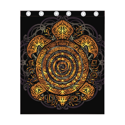 Polynesian Sea Turtle Print Curtain