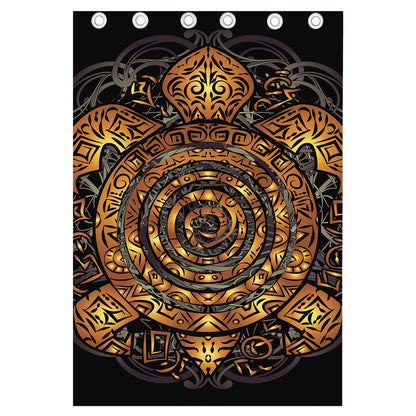 Polynesian Sea Turtle Print Curtain