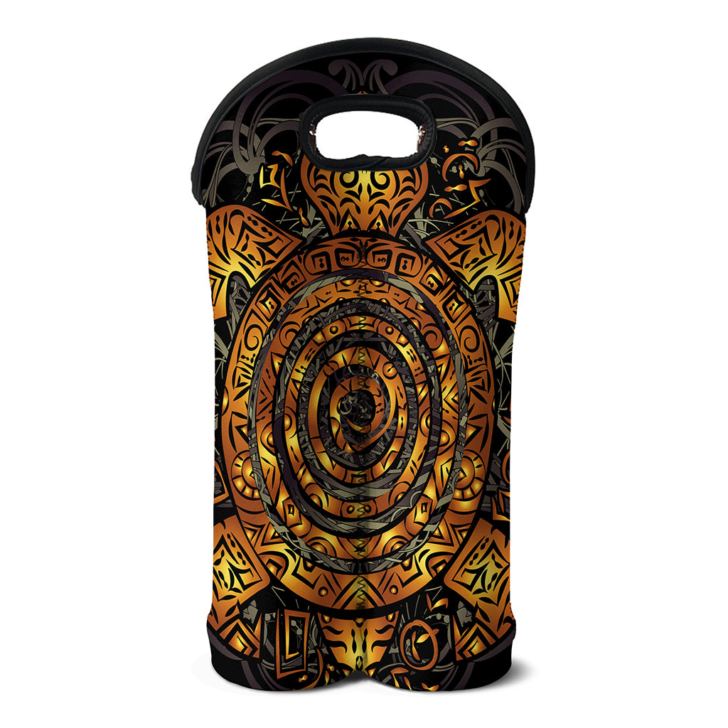 Polynesian Sea Turtle Print Double Neoprene Wine Tote