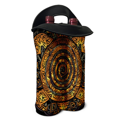 Polynesian Sea Turtle Print Double Neoprene Wine Tote