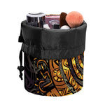 Polynesian Sea Turtle Print Drawstring Makeup Bag