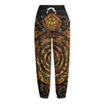 Polynesian Sea Turtle Print Fleece Lined Knit Pants