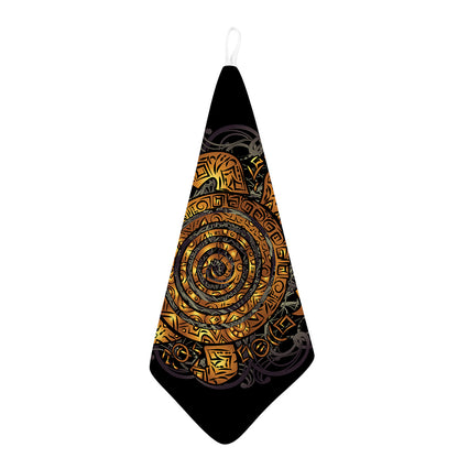 Polynesian Sea Turtle Print Hand Towel