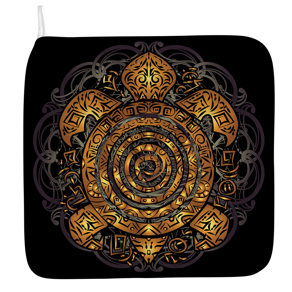 Polynesian Sea Turtle Print Hand Towel