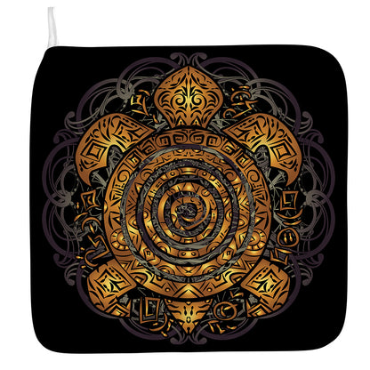 Polynesian Sea Turtle Print Hand Towel